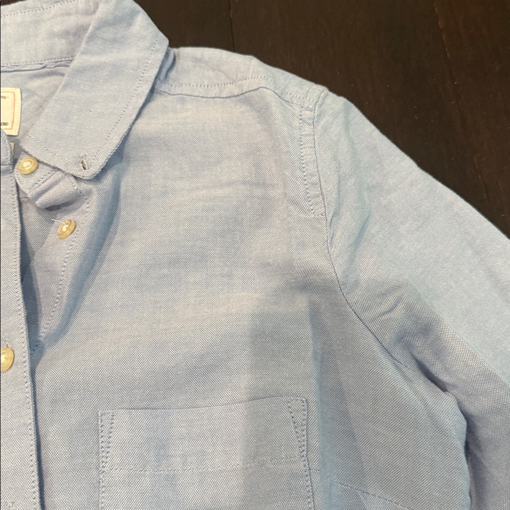 Gap Shrunken Boyfriend Button Down Oxford Shirt - Picture 2 of 5